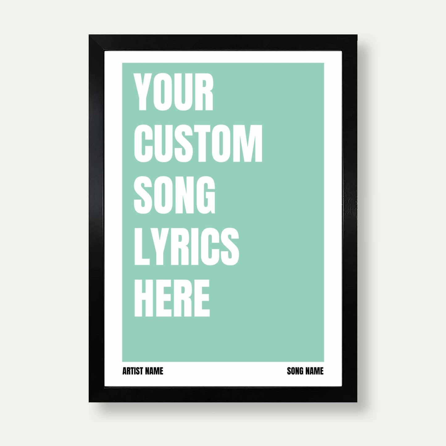 Personalised Song Lyrics Pring