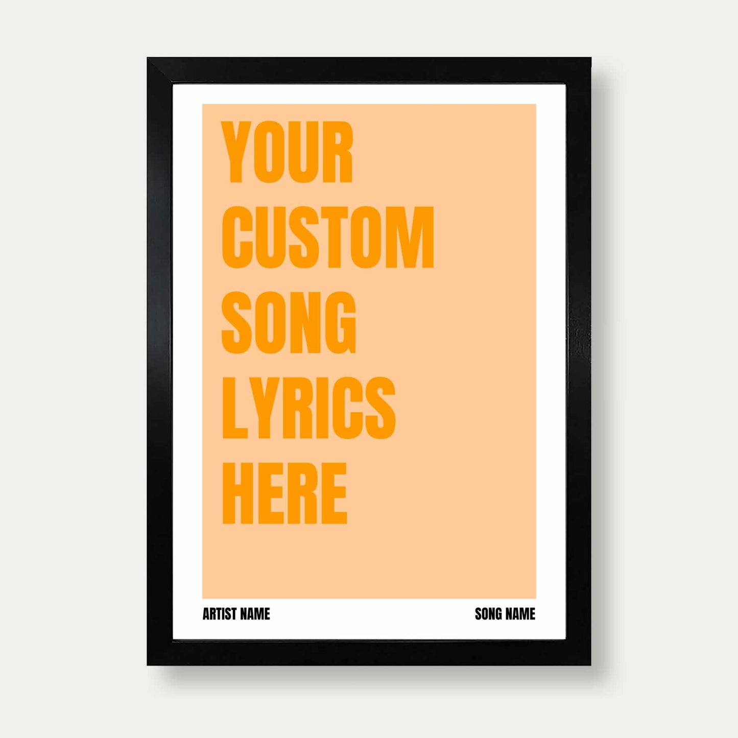 Personalised Song Lyrics Pring