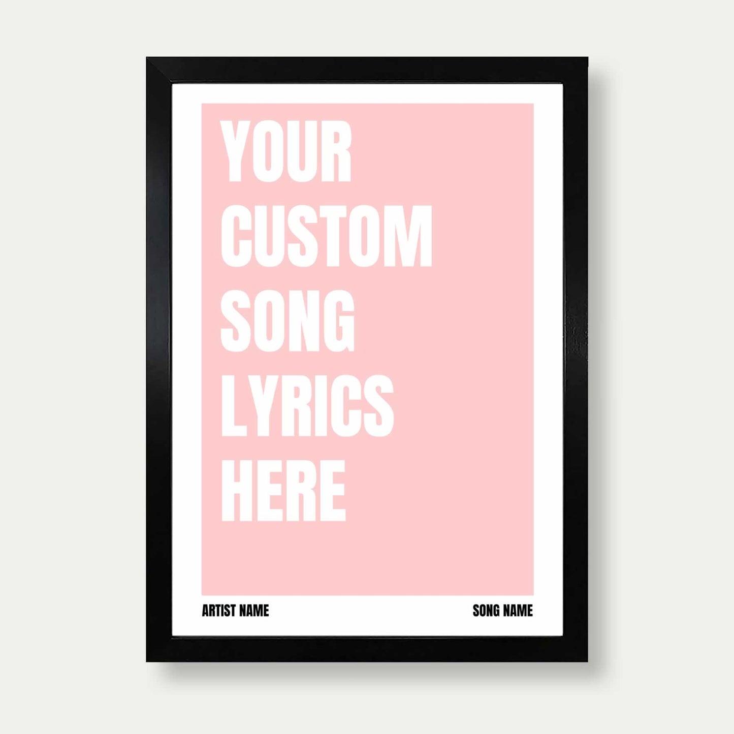 Personalised Song Lyrics Pring