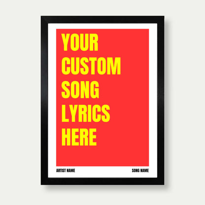 Personalised Song Lyrics Pring