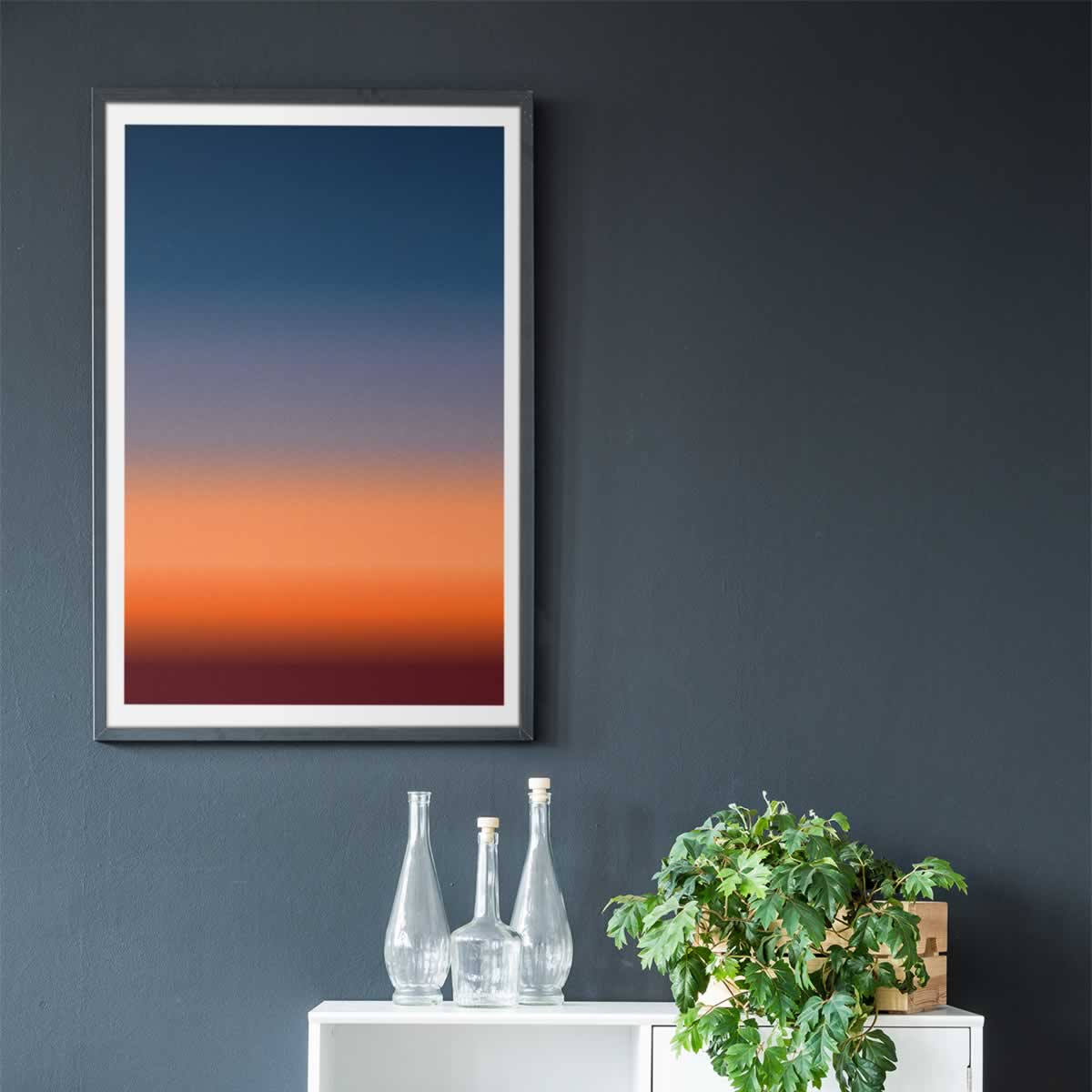 Dark Sunrise Gradient Wall Art Print
