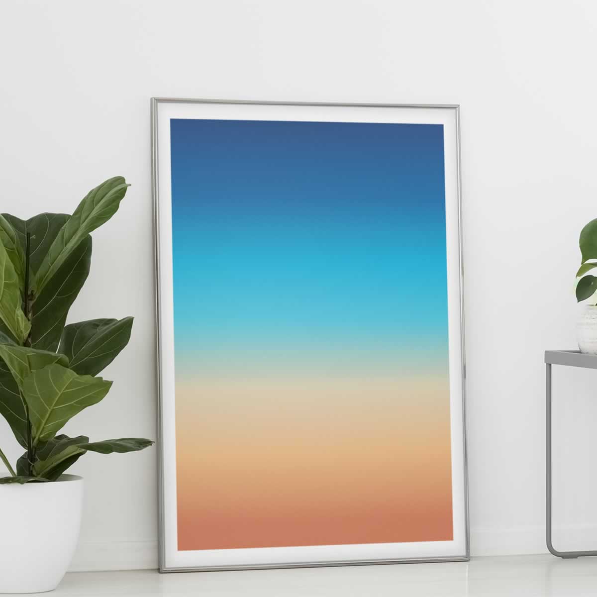 Light Sunrise Gradient Wall Art For Hallway