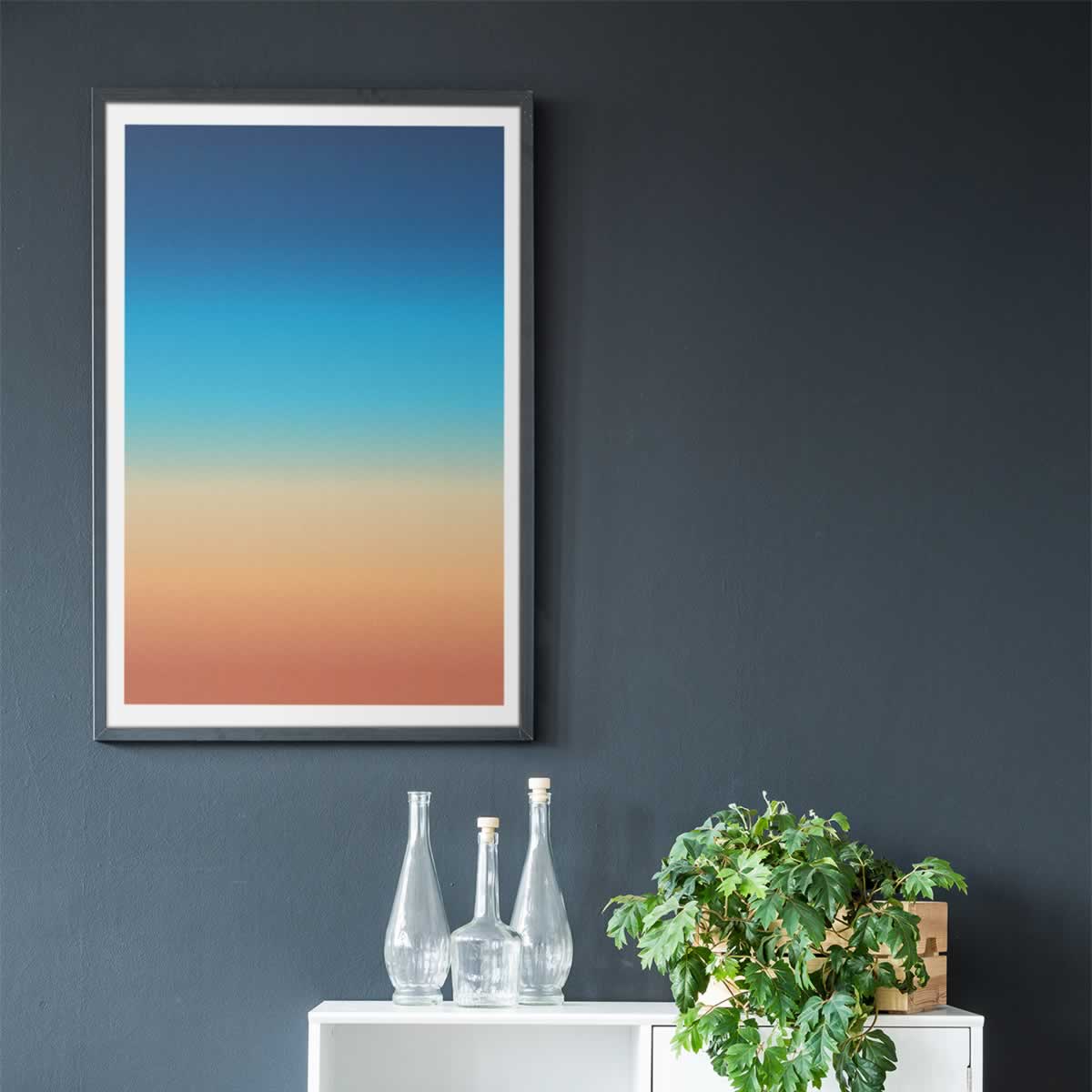 Light Sunrise Gradient Wall Art For Living Room
