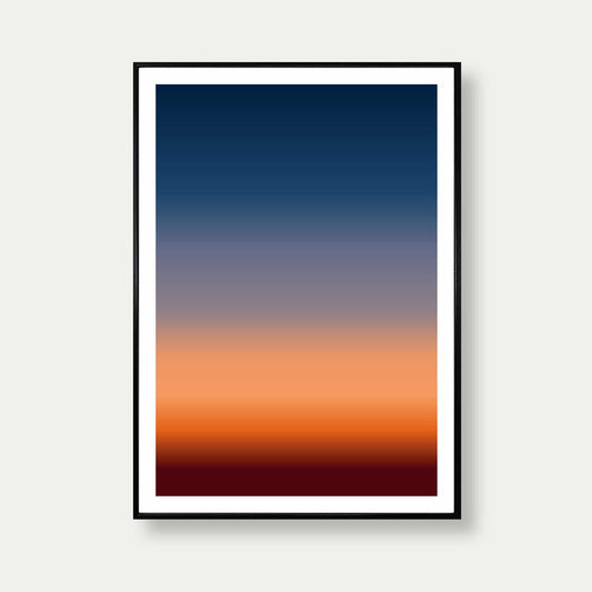 Dark Sunrise Gradient Art Print