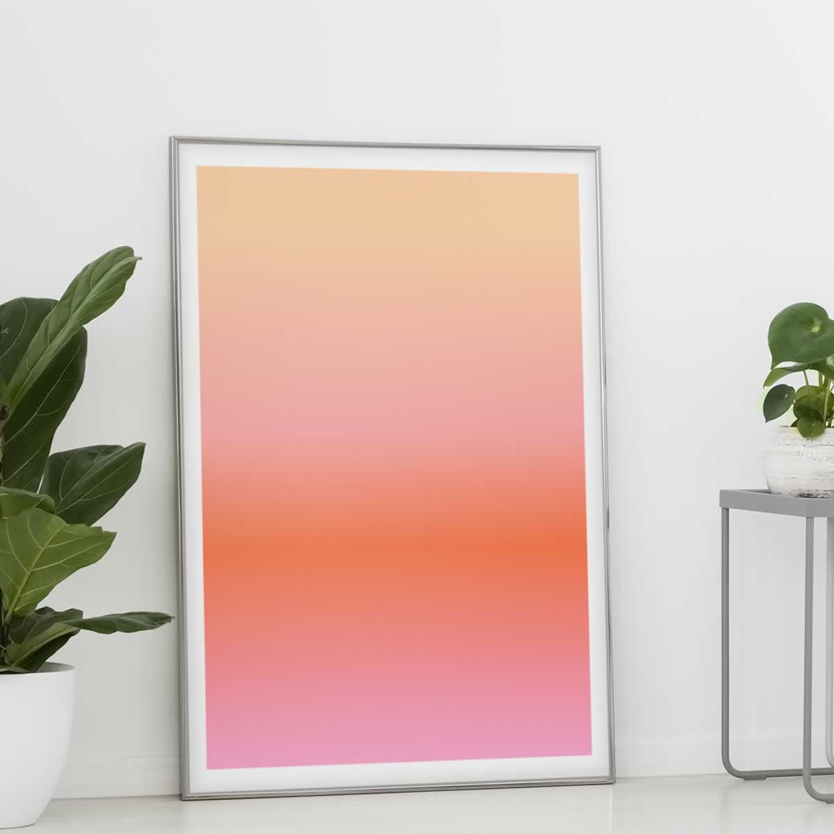 Sunset Gradient Print in orange and pink
