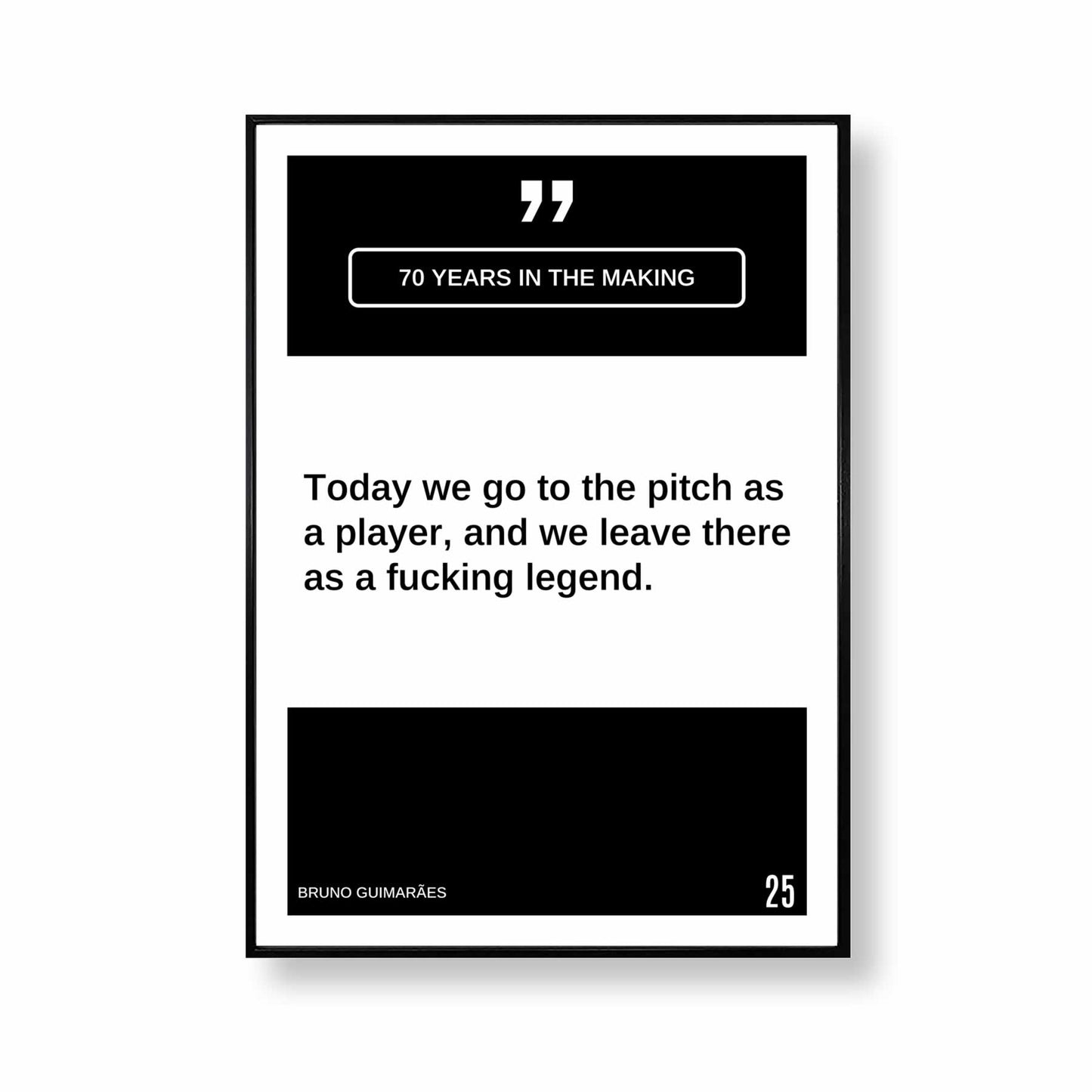 Today we go to the pitch as a player, and we leave as a fucking legend poster