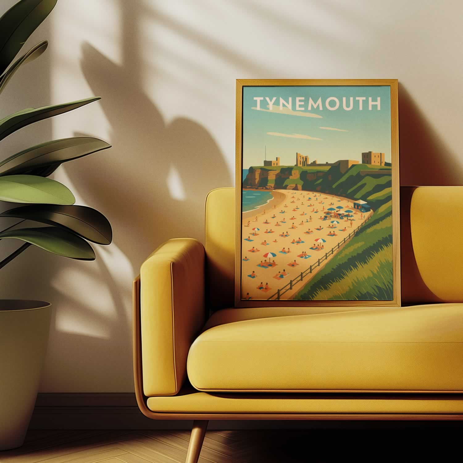 Tynemouth Retro Poster Print