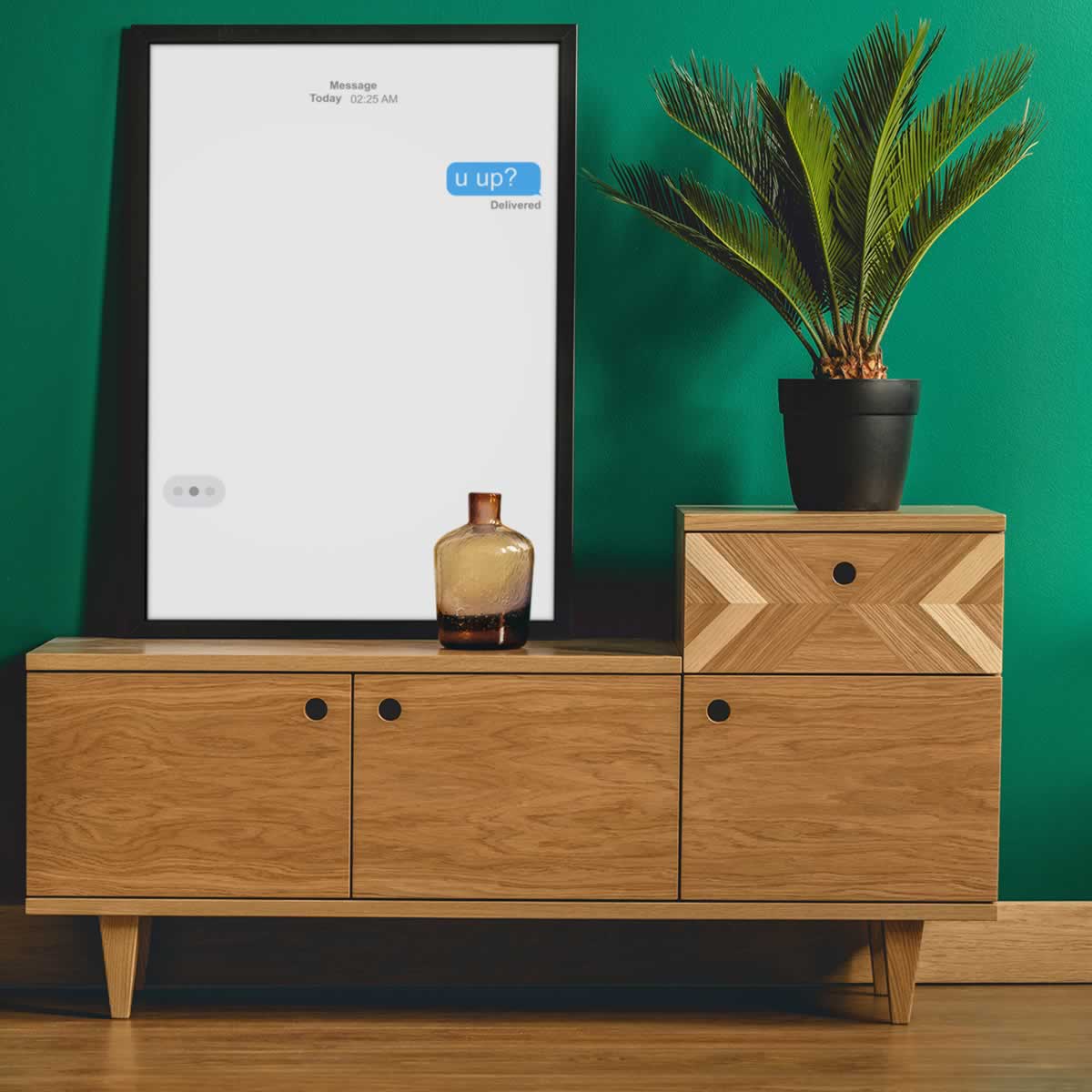 U Up Message Quote Art Print