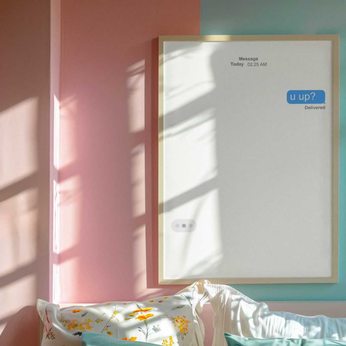 U Up Message Bubble Print