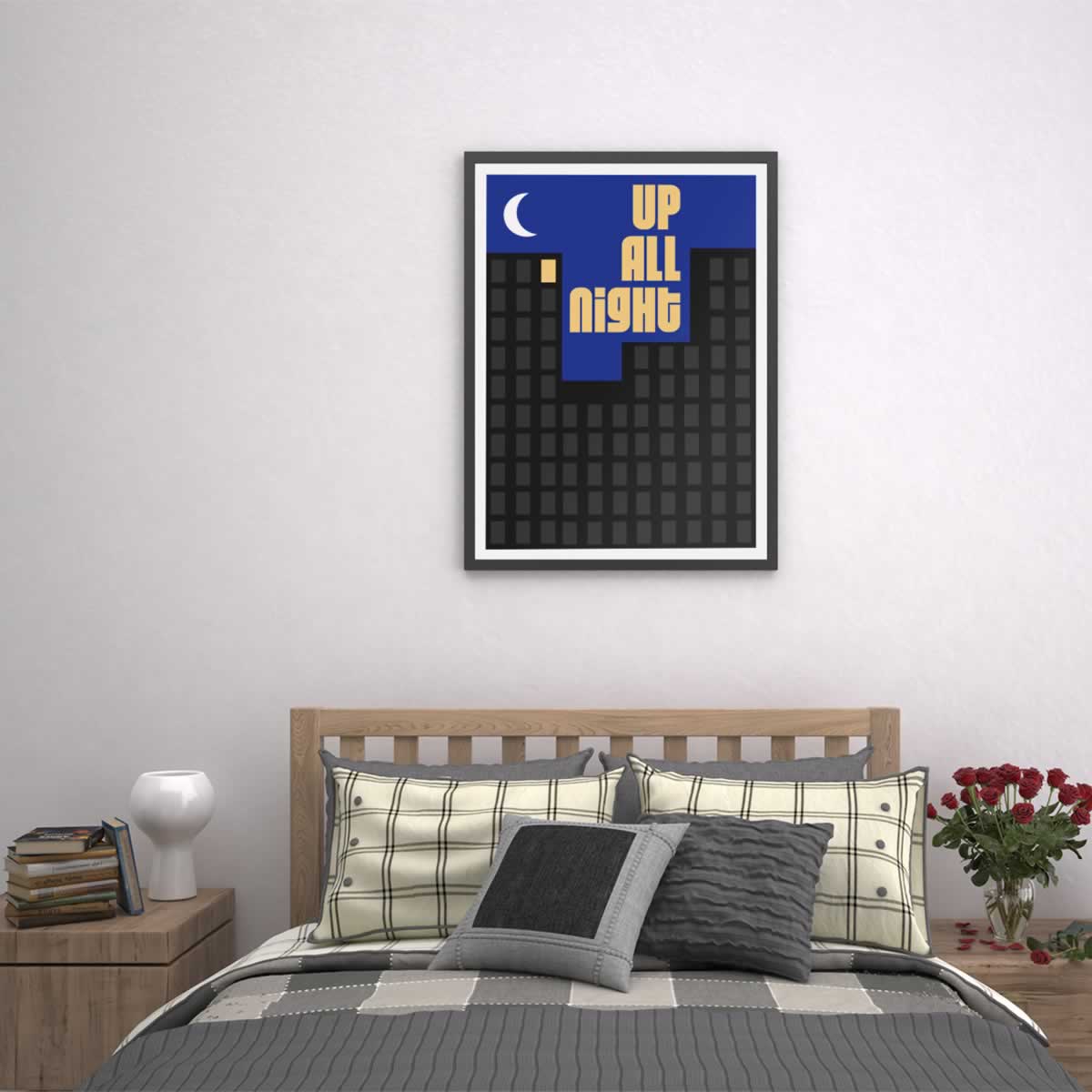 Up All Night Art Print For The Bedroom