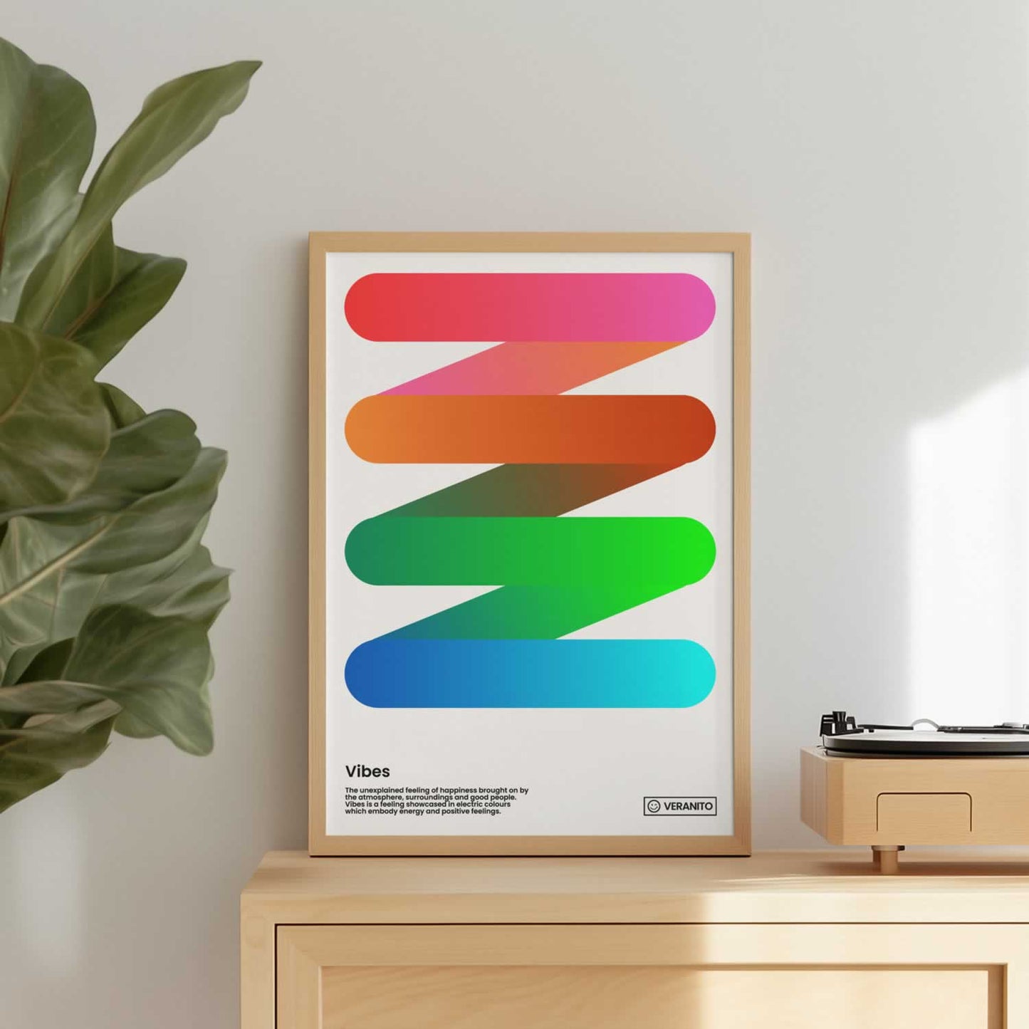 Vibes Colourful Minimalist Geometric Print
