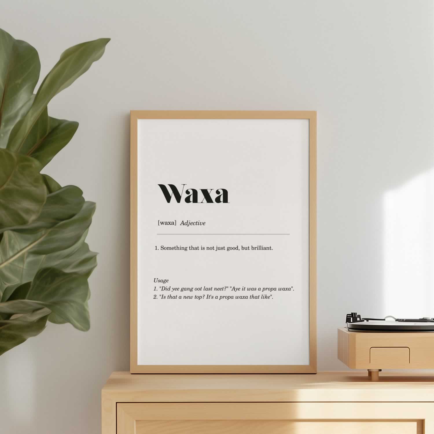 Waxa Geordie Definition Wall Art