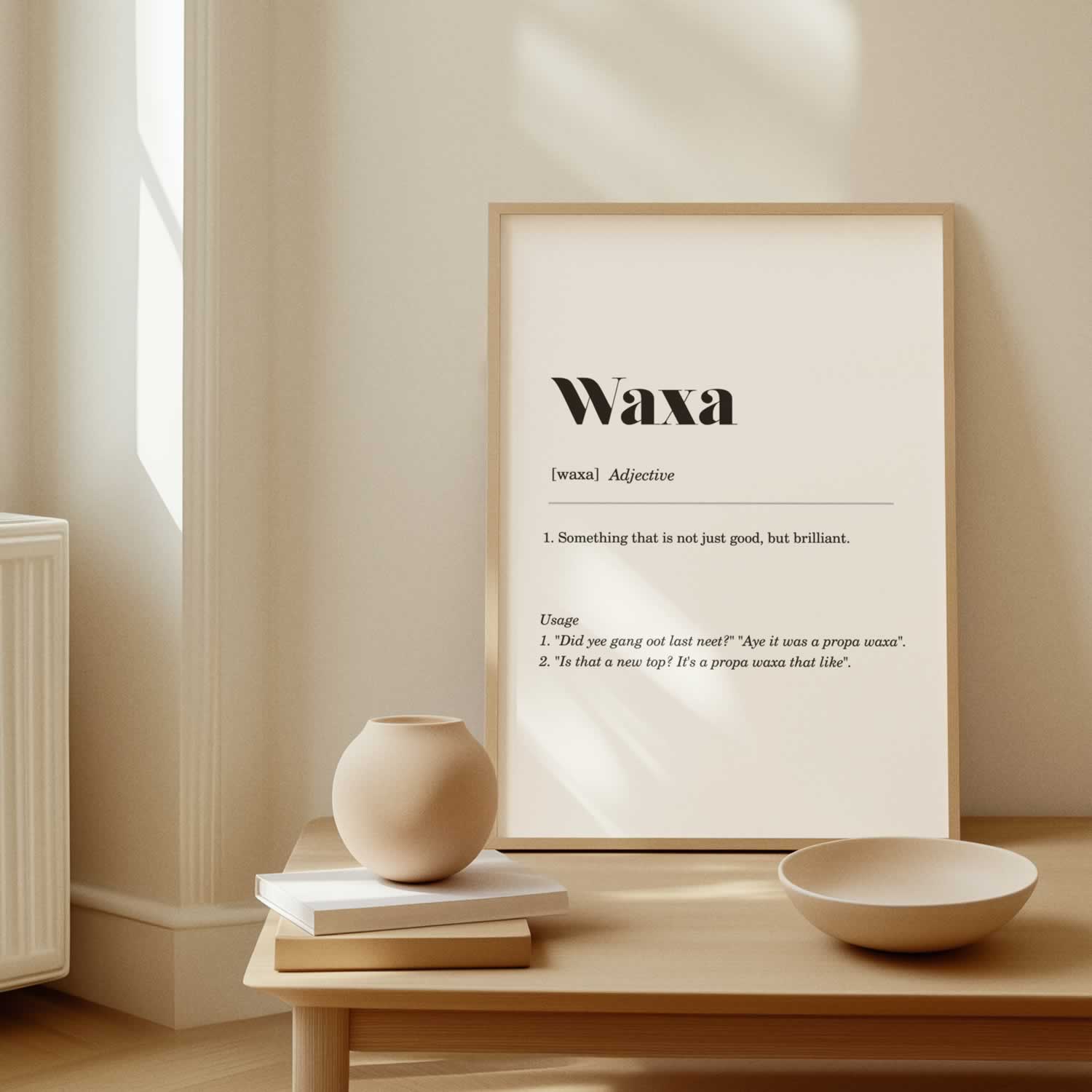 Waxa Geordie Slang Print