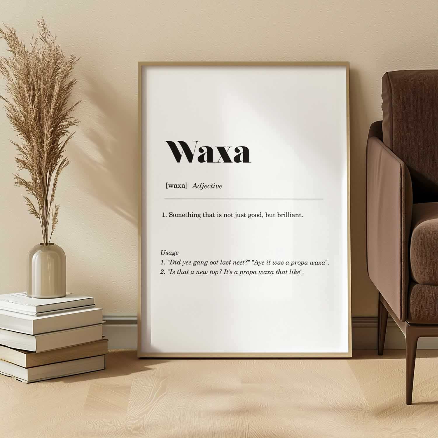 Waxa Geordie Definition Poster Print
